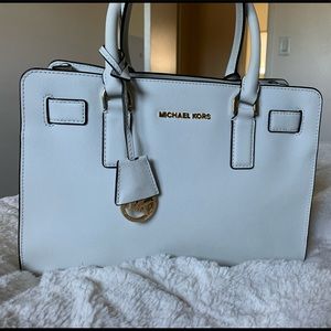 Michael Kors White Dillon Satchel